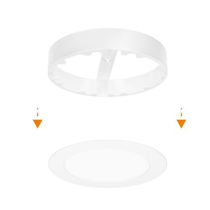 Panel LED 2 en 1 para montaje en superficie/empotrado LED/12W/230V 3000/4000/6000K Ø17cm IP54 blanco