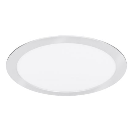 Panel LED 2 en 1 empotrable o de superficie 18W/230V 3000/4000/6000K Ø 22,5 cm IP54 plateado