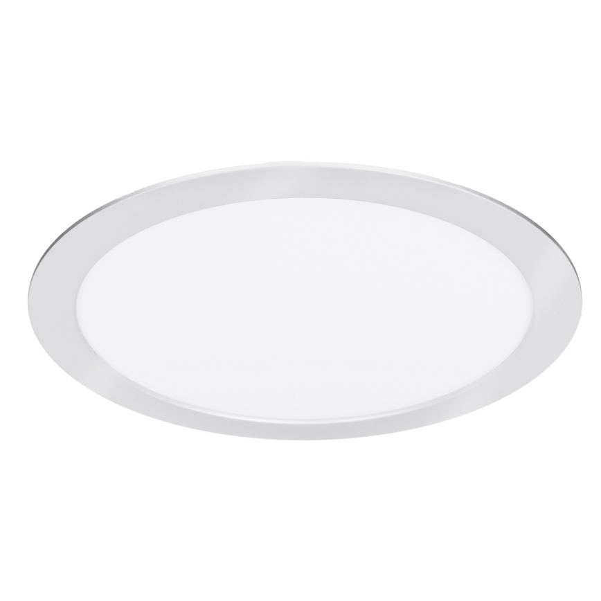Panel LED 2 en 1 empotrable o de superficie 18W/230V 3000/4000/6000K Ø 22,5 cm IP54 plateado