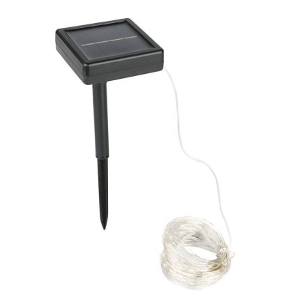 Guirnalda solar decorativa LED, 22 m, batería 3,7 V 800 mAh