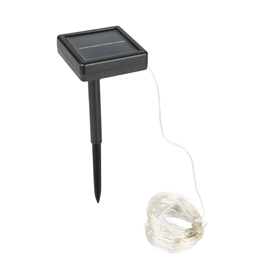 Guirnalda solar decorativa LED, 22 m, batería 3,7 V 800 mAh