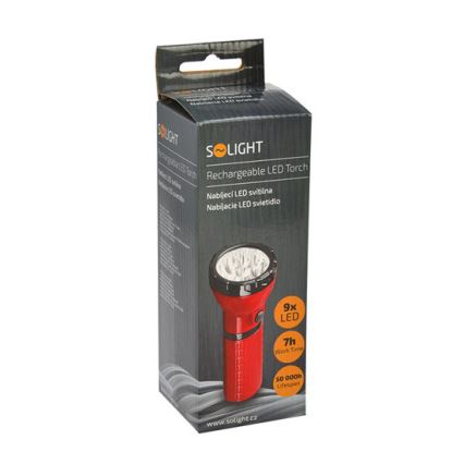 Linterna recargable LED 9xLED/4V 800mAh plug-in