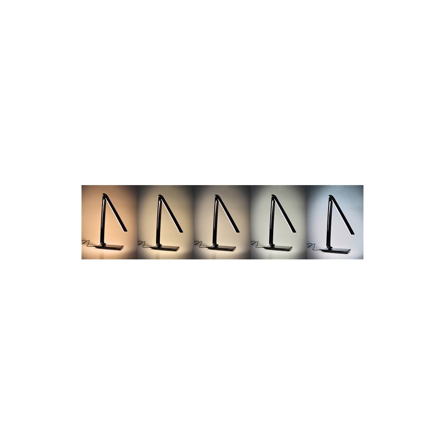 Lámpara de mesa LED regulable Conector USB LED/12W/230V negro