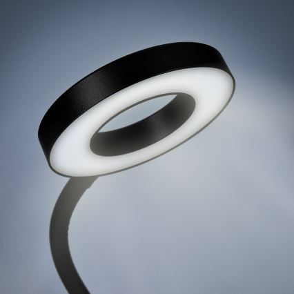 Lámpara de mesa LED regulable con pinza LED/8W/230V 3000/4000/5000K negra