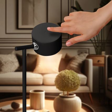 Solight WO68-B - Lámpara LED regulable y recargable 3en1 LED/4W/2000 mAh 3000/4000/6500K negro
