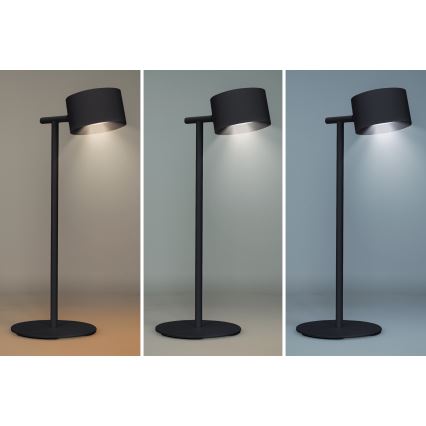 Solight WO68-B - Lámpara LED regulable y recargable 3en1 LED/4W/2000 mAh 3000/4000/6500K negro