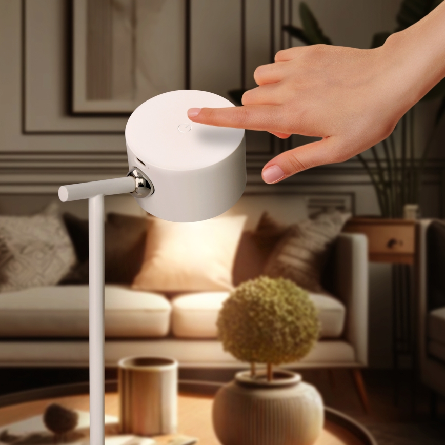 Lámpara LED táctil regulable recargable 3 en 1 LED/4W/2000 mAh 3000/4000/6500K blanca