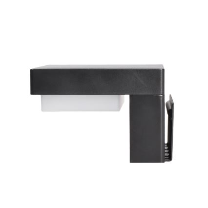 Lámpara solar de pared LED con sensor de movimiento y crepúsculo PALERMO LED/5W/3,7V 2000 mAh IP54 negra
