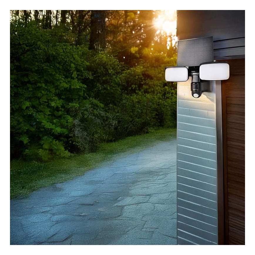 Reflector solar LED con sensor LED/9W/3,7V 3600 mAh IP54