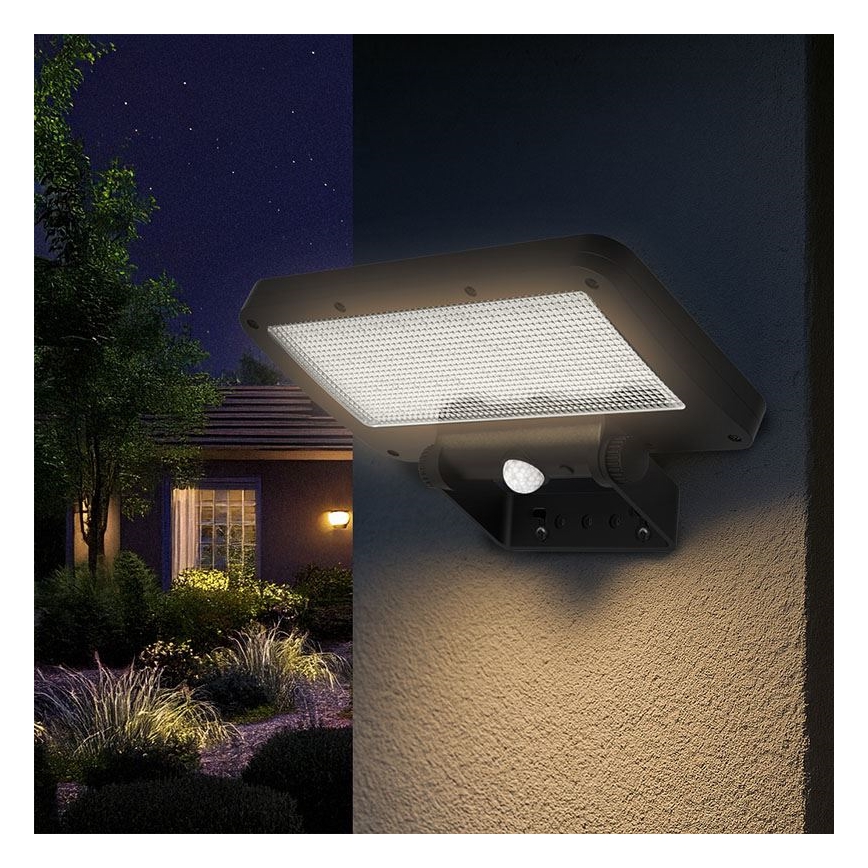 Proyector solar con sensor LED/5W/3,7V 1500 mAh IP54