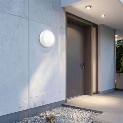 Aplique LED de pared exterior 2 en 1 LED/20W/230V 3000/4000/6500K IP65 Ø 22 cm