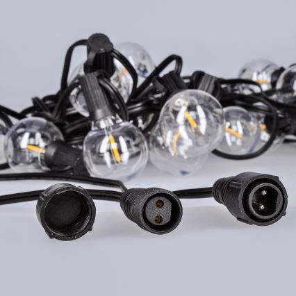 Guirnalda LED decorativa para exterior GIRLANDA 25xE12 20m IP44 blanco cálido