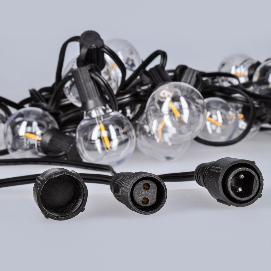 Guirnalda LED decorativa para exterior GIRLANDA 25xE12 20m IP44 blanco cálido