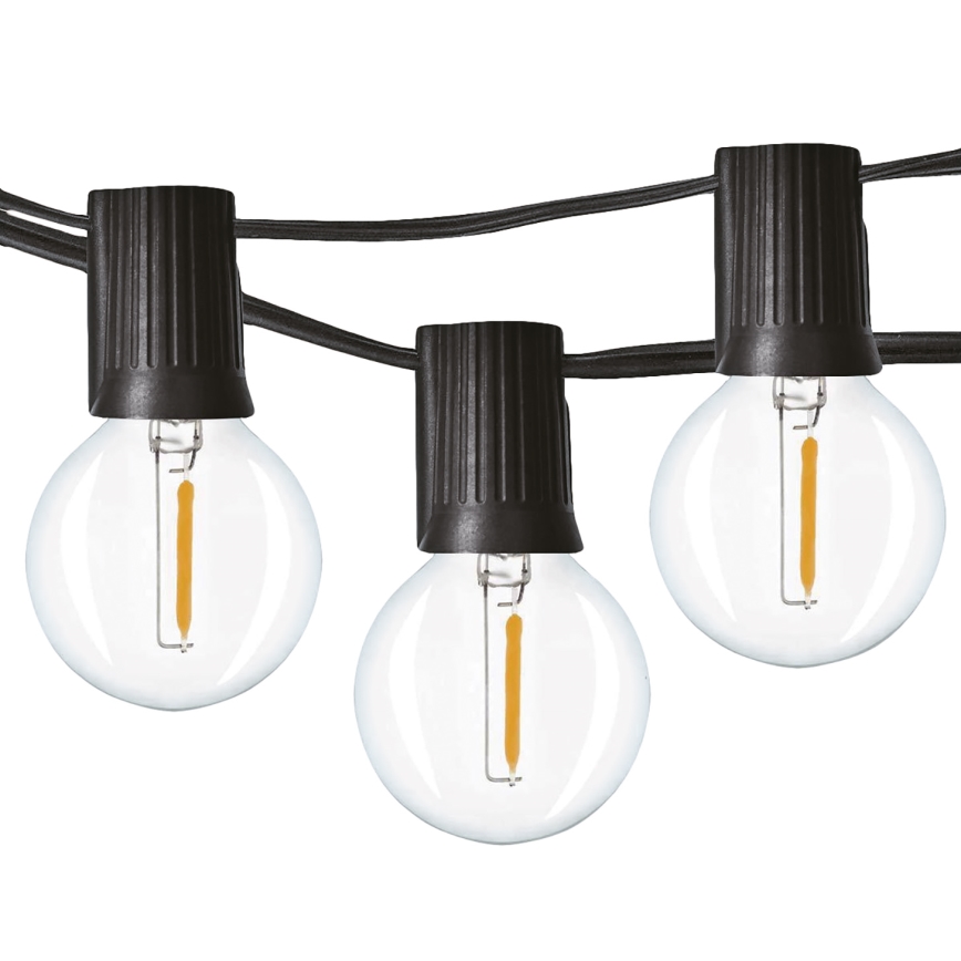 Guirnalda LED decorativa para exterior GIRLANDA 25xE12 20m IP44 blanco cálido