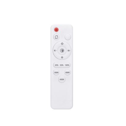 Plafón LED regulable GREY LED/48W/230V 3000-6500K gris diá. 38 cm + control remoto