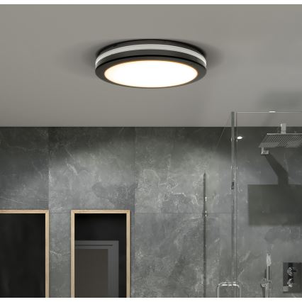 Plafón LED de exterior regulable LED/36W/40W/44W/230V 3000/4000/6500K IP65 negro