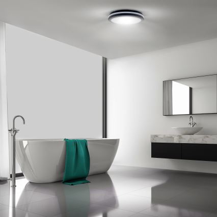 Plafón LED de exterior regulable LED/36W/40W/44W/230V 3000/4000/6500K IP65 negro