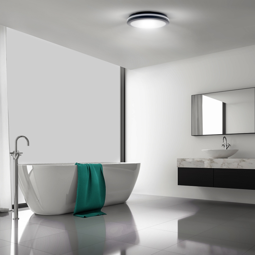 Plafón LED de exterior regulable LED/36W/40W/44W/230V 3000/4000/6500K IP65 negro