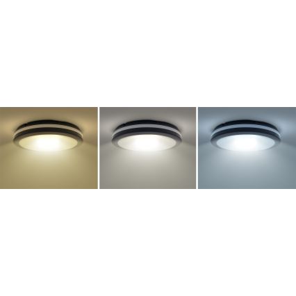 Plafón LED de exterior regulable LED/36W/40W/44W/230V 3000/4000/6500K IP65 negro