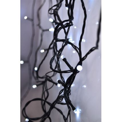 Cadena de luces navideñas LED exterior 100xLED /230V IP44 10m blanco frío