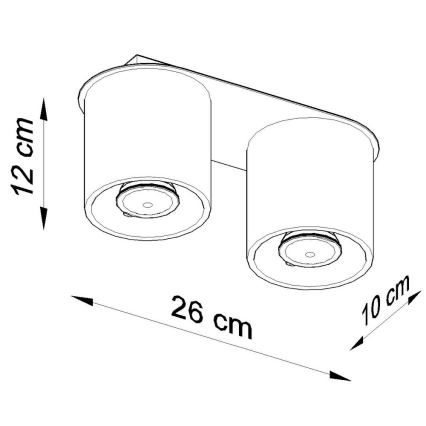 Foco ORBIS 2 2xGU10/40W/230V gris