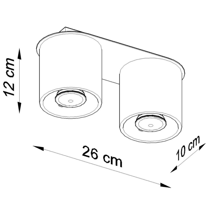 Foco ORBIS 2 2xGU10/40W/230V blanco