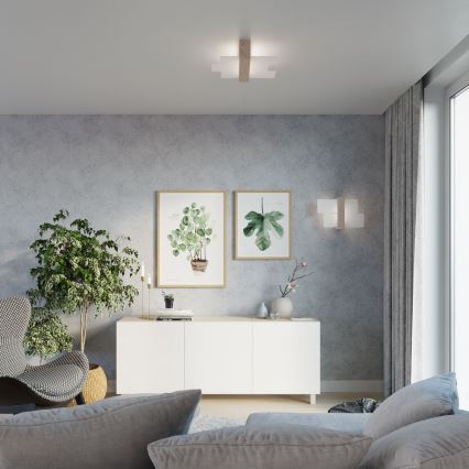 Aplique FENIKS 1 1xE27/60W/230V abedul/haya