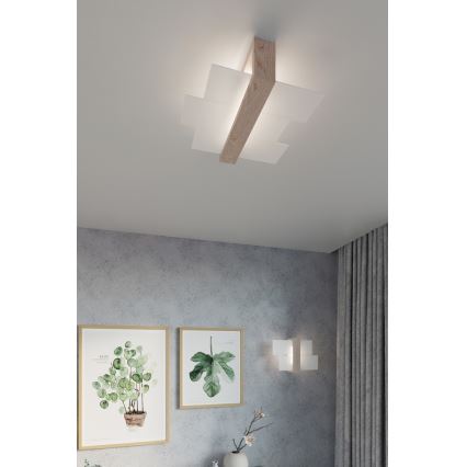 Aplique FENIKS 1 1xE27/60W/230V abedul/haya