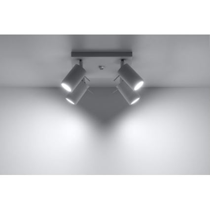 Foco RING 4 4xGU10/10W/230V blanco