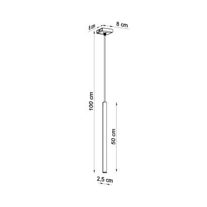 Lámpara colgante PASTELO 1xG9/8W/230V blanco