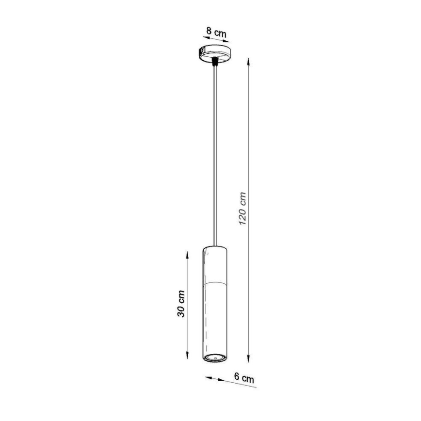 Lámpara colgante con cable BORGIO 1xGU10/40W/230V hormigón/metal negro