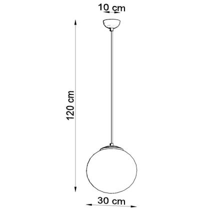Lámpara colgante con cable TOYA 1xE27/60W/230V Ø 30 cm blanco/dorado