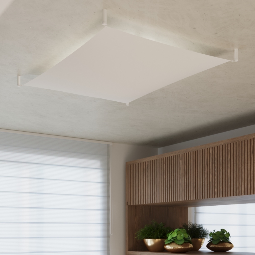 Luminaria de techo LED LUNA 2xG13/8,5W/230V 80x105 cm blanca