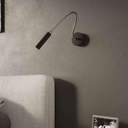 Lámpara pequeña flexible AXIL 1xG9/12W/230V negro