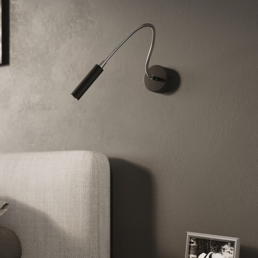 Lámpara pequeña flexible AXIL 1xG9/12W/230V negro