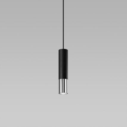 Lámpara colgante LOOPEZ 1xGU10/10W/230V negro/cromo brillante