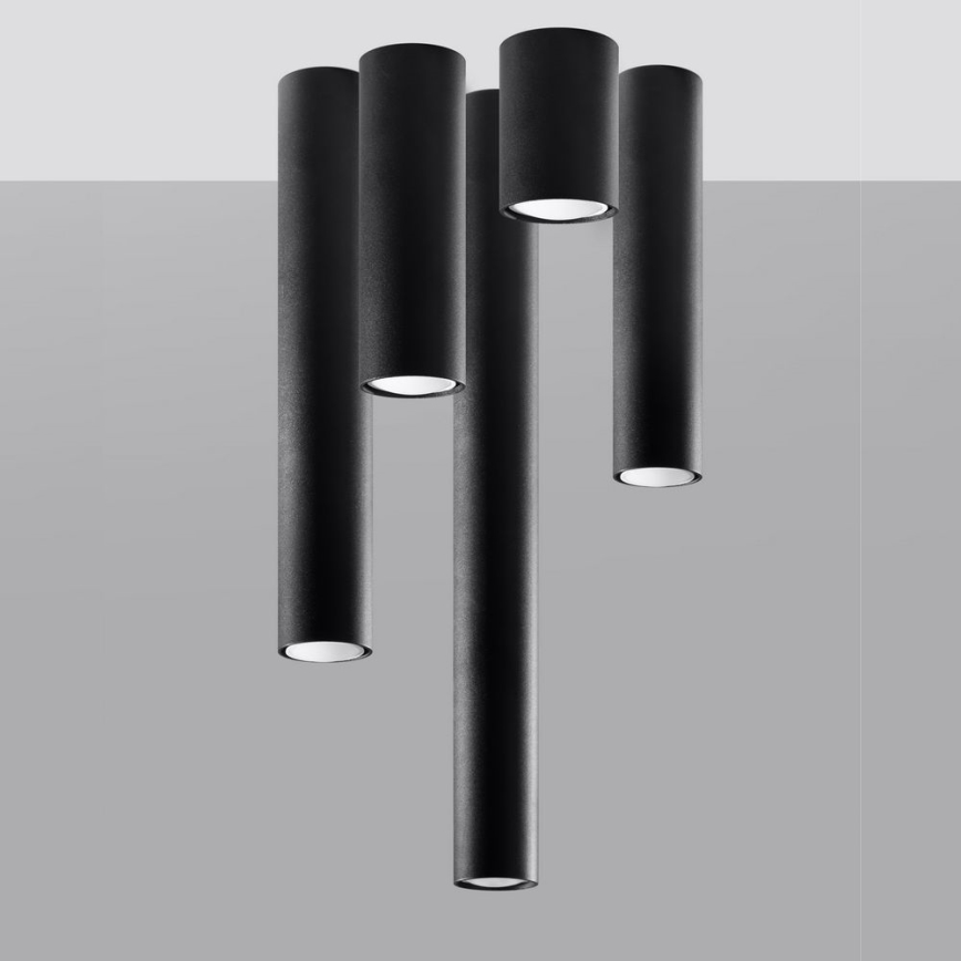 Foco LAGOS 1xGU10/10W/230V 20 cm negro
