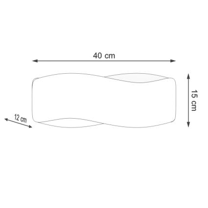 Aplique TILA 2xG9/40W/230V 40 cm blanco