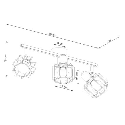 Foco empotrable BELUCI 3xE14/40W/230V blanco