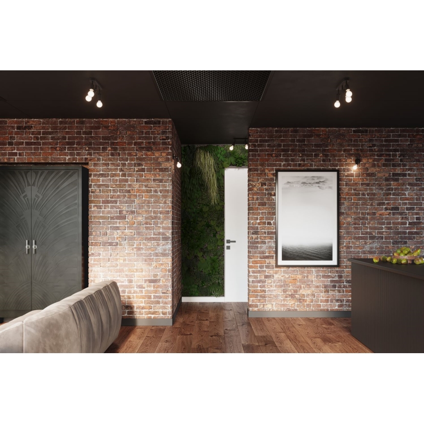 Aplique de pared con foco FORNES 1xE27/60W/230V negro