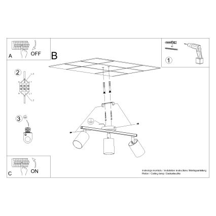 Foco empotrable LEMMI 3xGU10/40W/230V blanco
