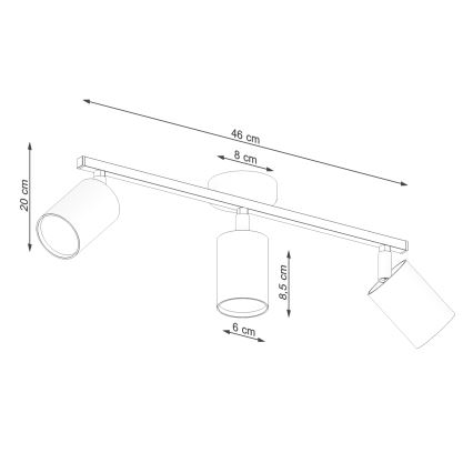 Foco empotrable LEMMI 3xGU10/40W/230V negro