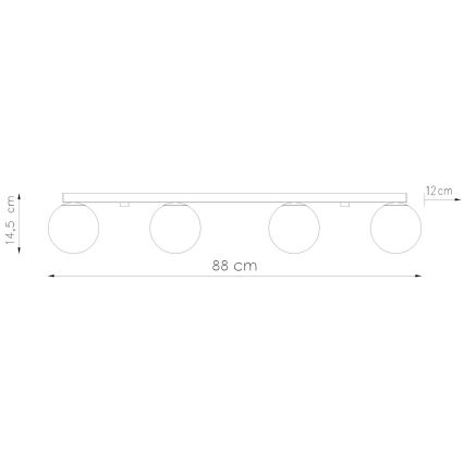 Lámpara de techo YOLI 4xG9/12W/230V blanca
