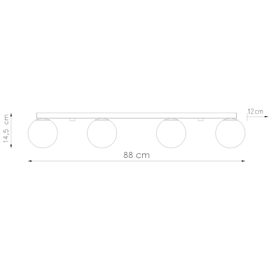 Lámpara de techo YOLI 4xG9/12W/230V blanca