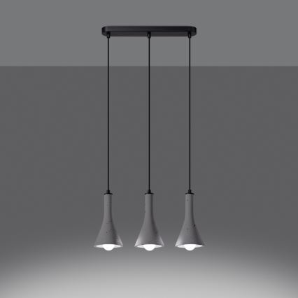 Lámpara colgante REA 3xE14/12W/230V concreto