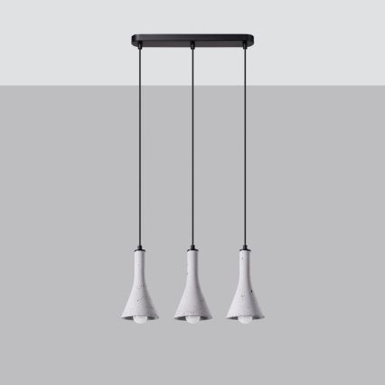 Lámpara colgante REA 3xE14/12W/230V concreto