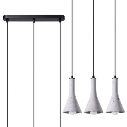 Lámpara colgante REA 3xE14/12W/230V concreto