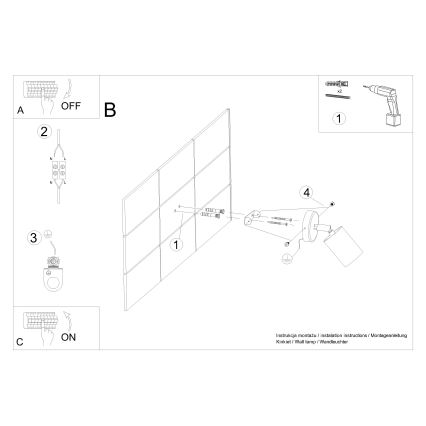Foco de pared VERDO 1xGU10/10W/230V negro