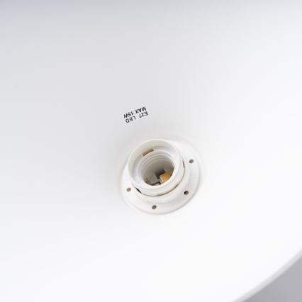 Lámpara colgante JAGA 1xE27/15W/230V diá. 30 cm blanco