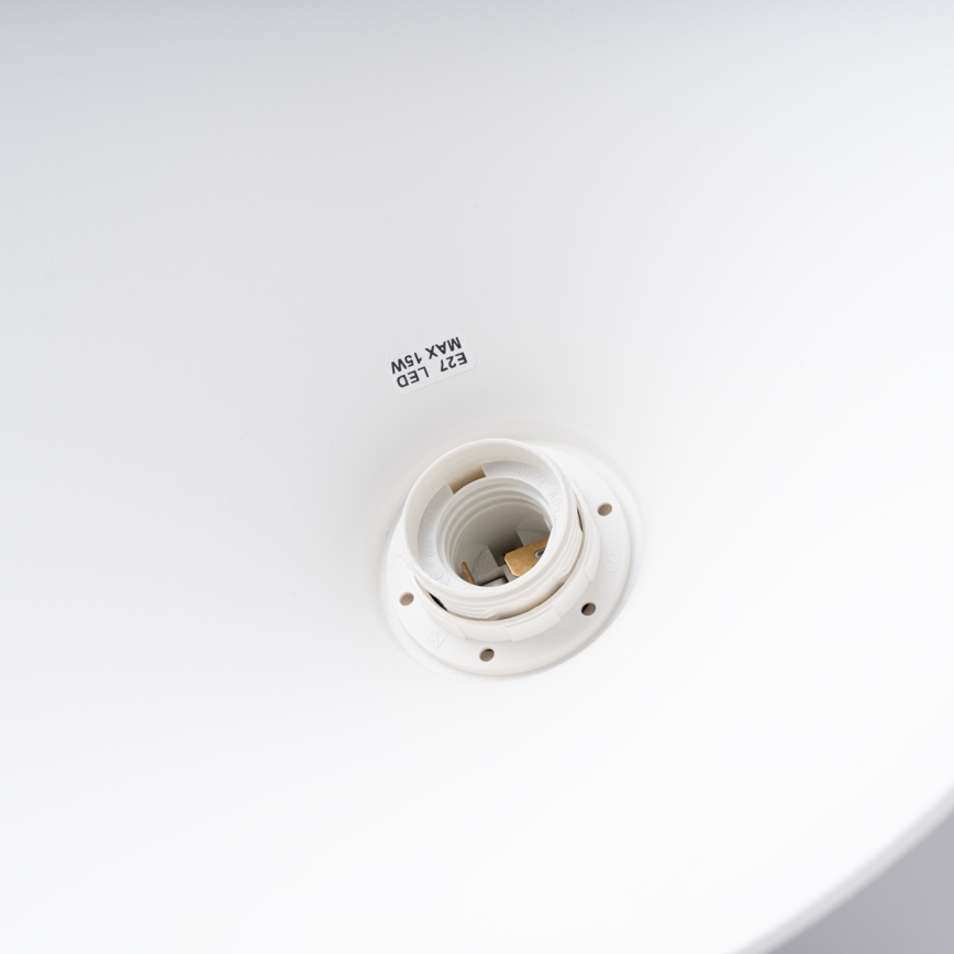 Lámpara colgante JAGA 1xE27/15W/230V diá. 30 cm blanco